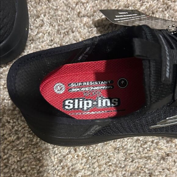 Skechers Black Slip-Ins with Air-Cooled Memory Foam, Work Footwear. Size 7 NWT - Picture 6 of 9